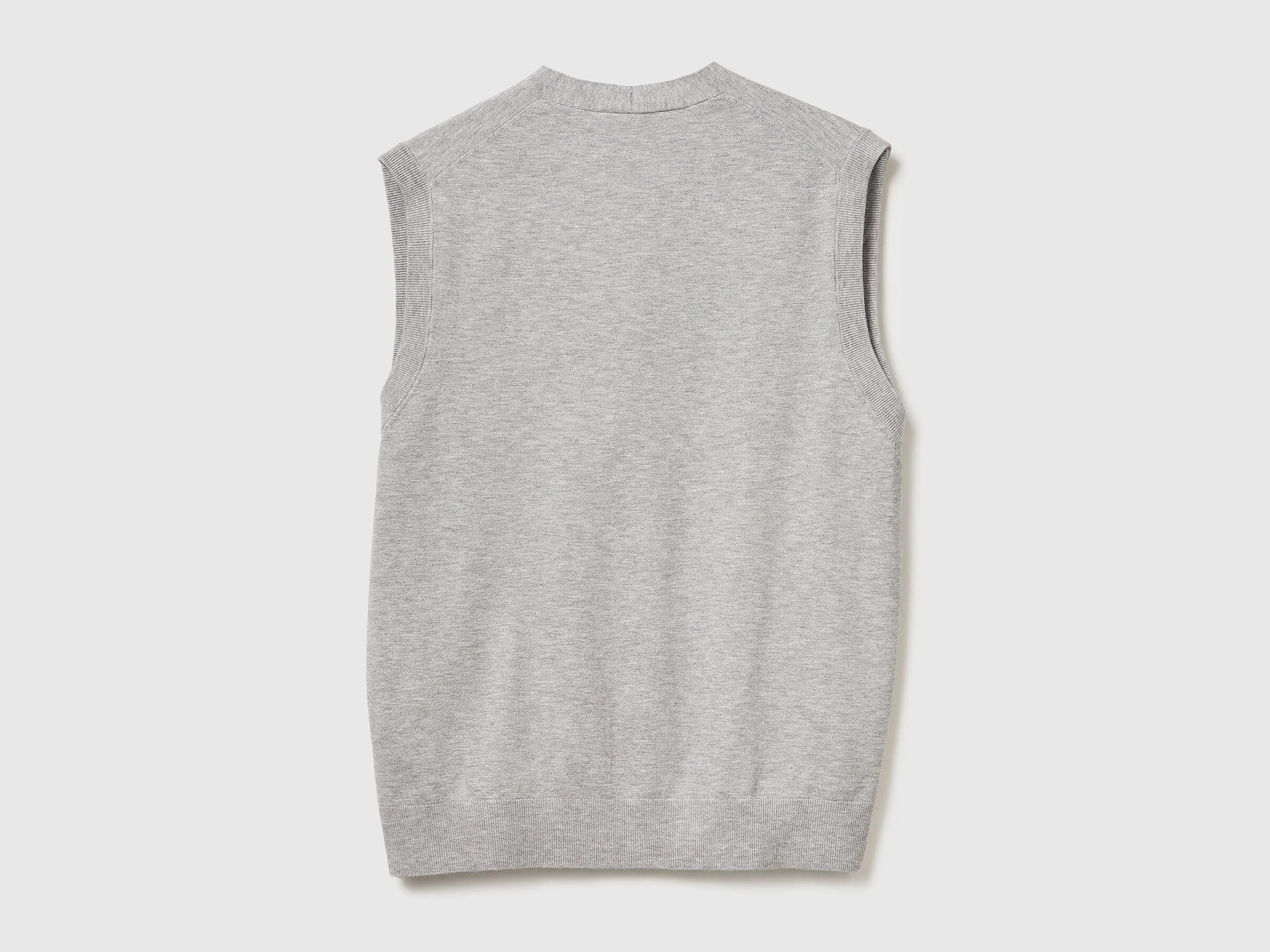 Benetton_Light Gray_Knit Vest in Viscose Blend_110XU401G_501_02