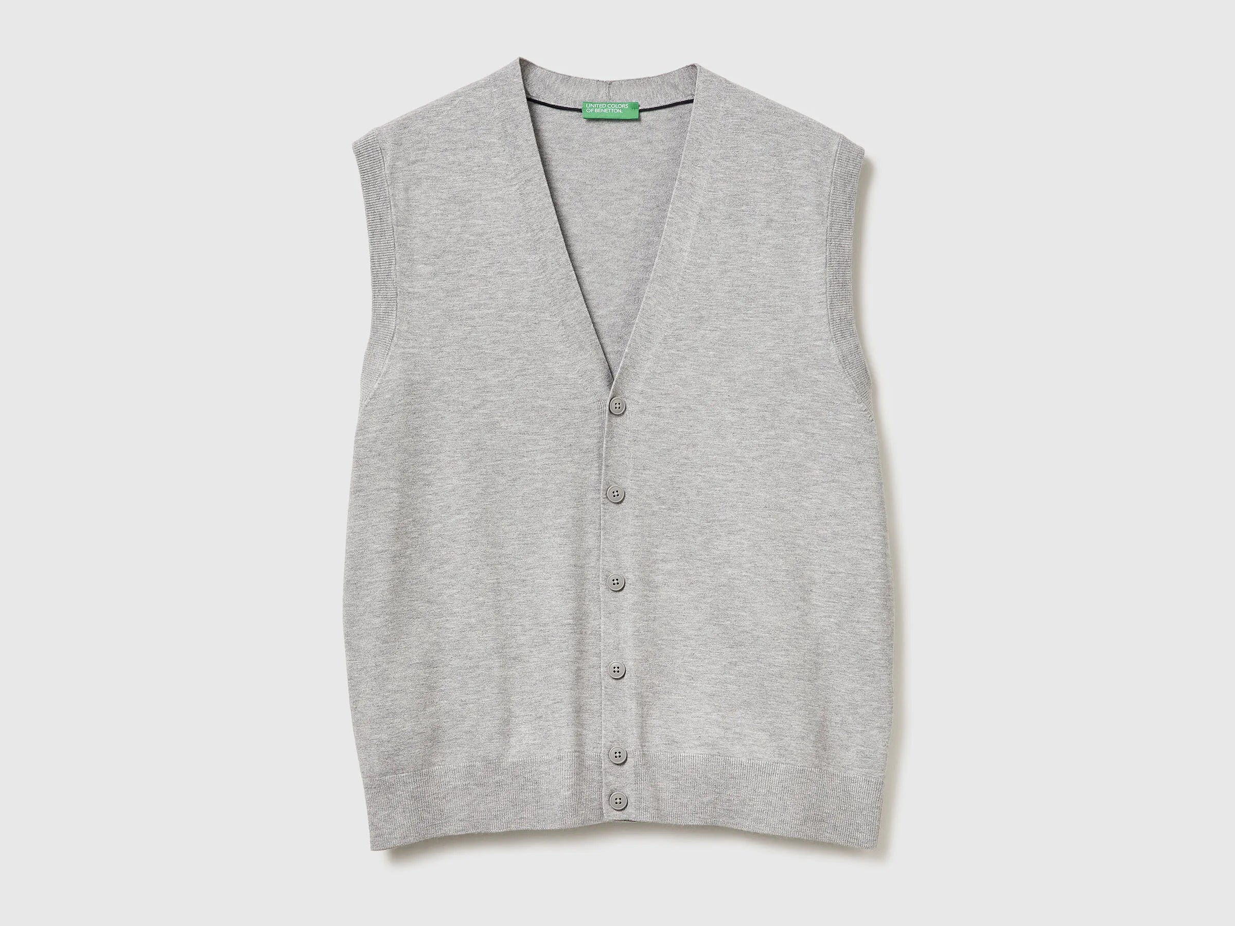 Benetton_Light Gray_Knit Vest in Viscose Blend_110XU401G_501_05