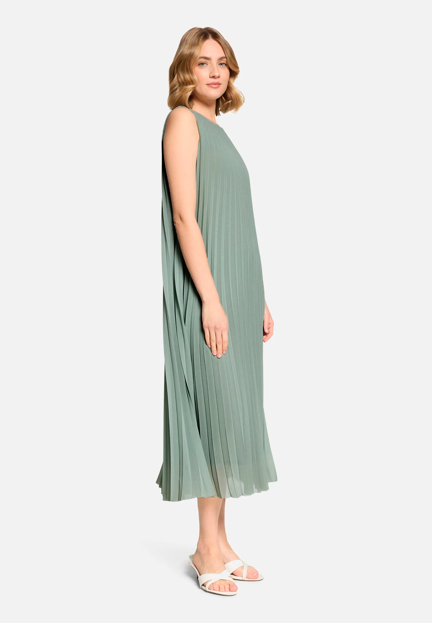 Betty Barclay Lily Pad Women Maxi Dress with Pleats SKU: 1116-3406_5554 Image 03