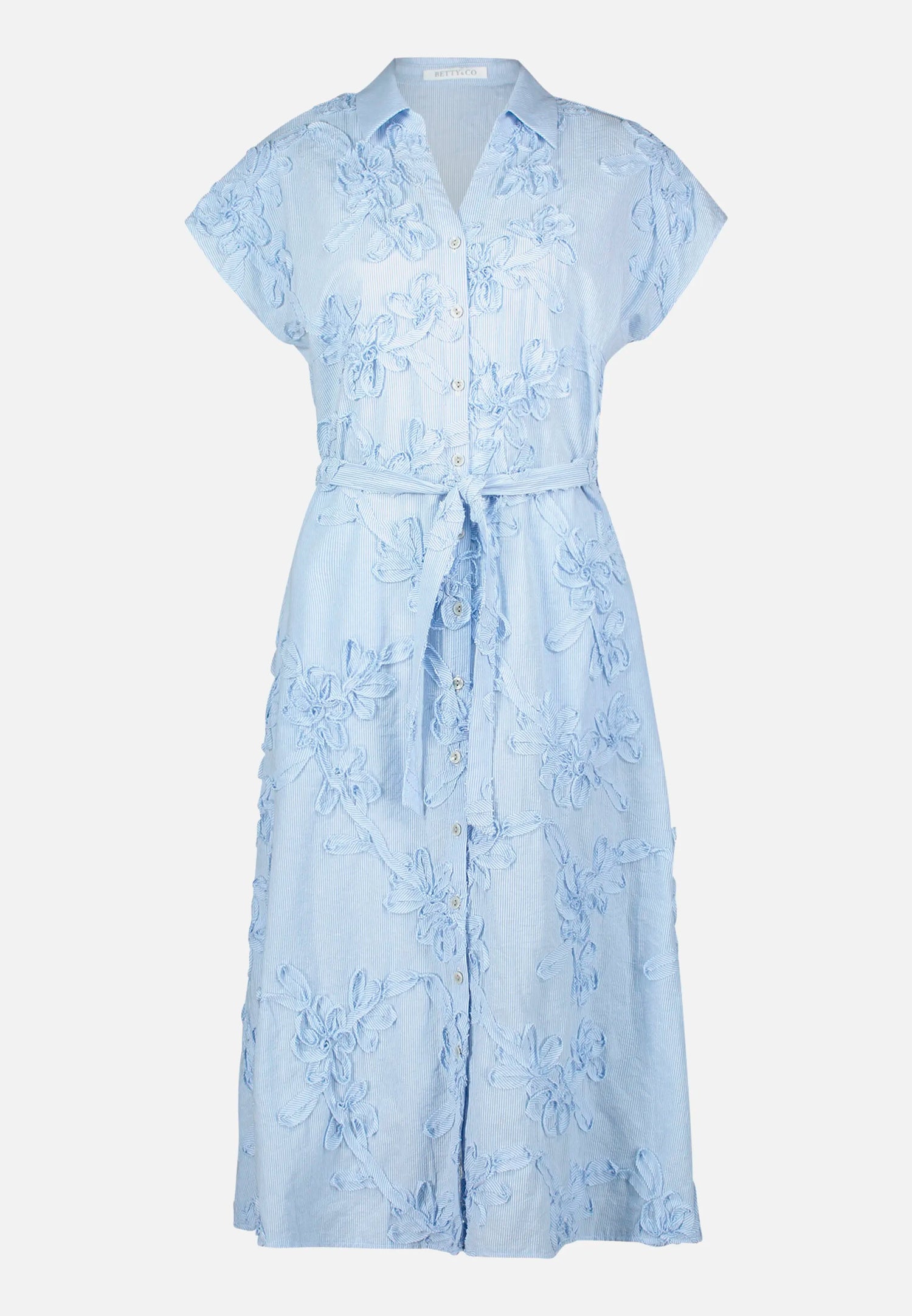 Betty Barclay White/Light Blue Women Summer Dress with Embroidery SKU: 1134-3367_1886 Image 02