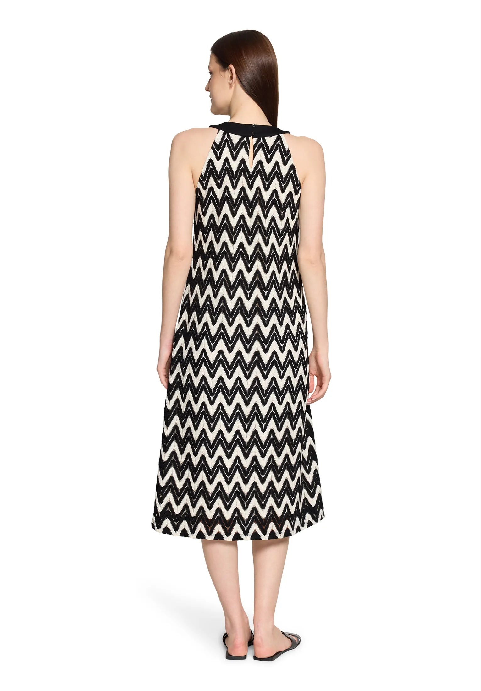 Betty Barclay Black/Cream Women Dress Long without Sleeve SKU: 1135-3376_9812 Image 03