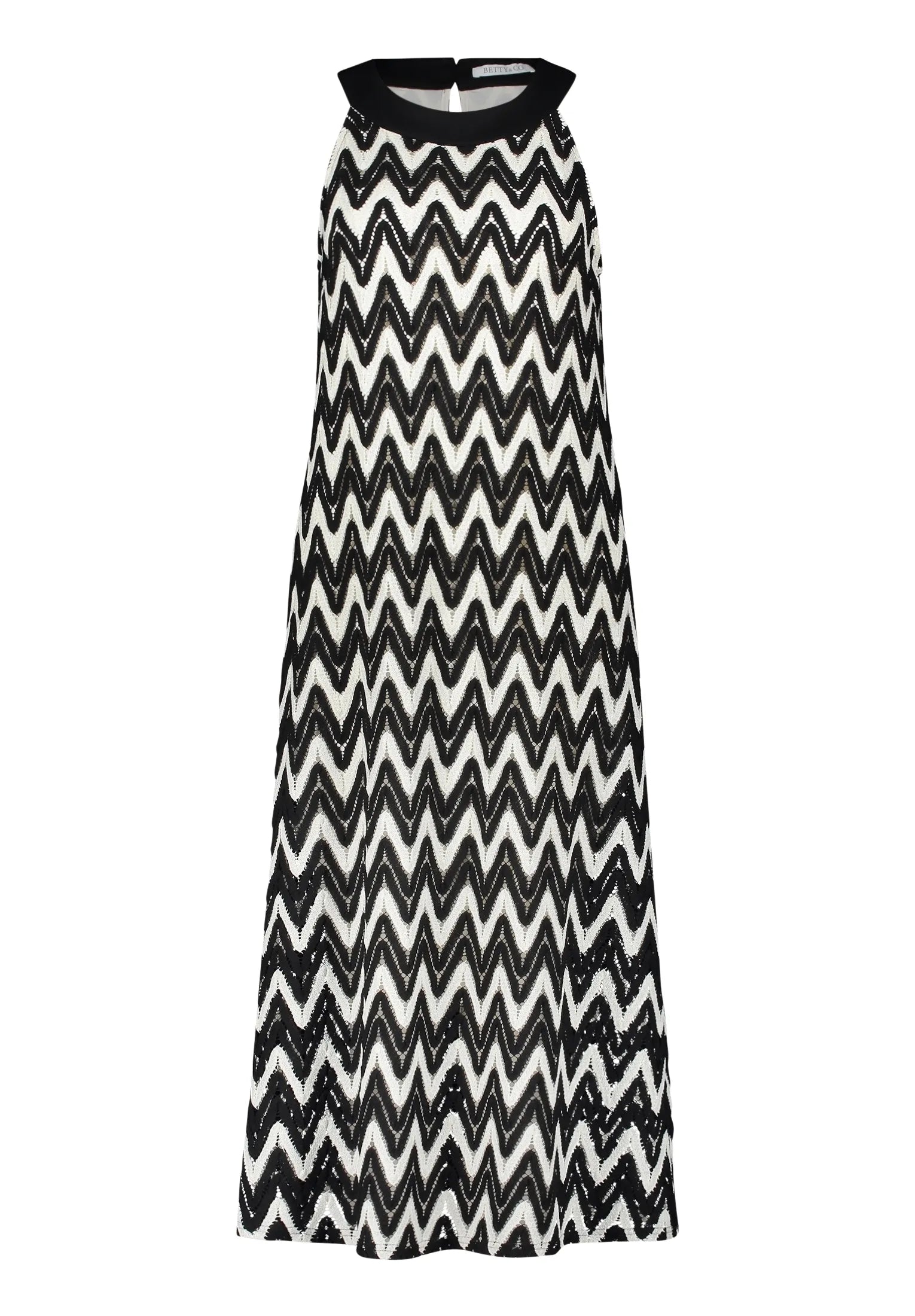 Betty Barclay Black/Cream Women Dress Long without Sleeve SKU: 1135-3376_9812 Image 04