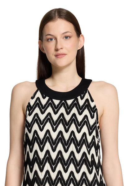 Betty Barclay Black/Cream Women Dress Long without Sleeve SKU: 1135-3376_9812 Image 06