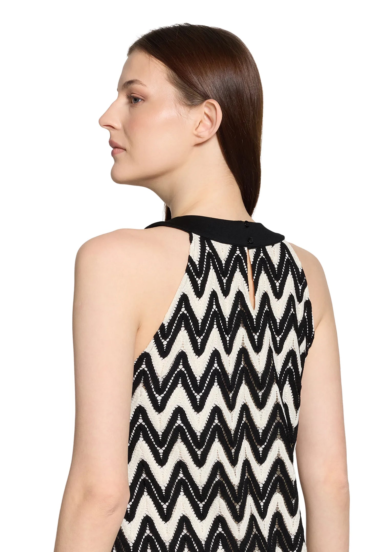 Betty Barclay Black/Cream Women Dress Long without Sleeve SKU: 1135-3376_9812 Image 07