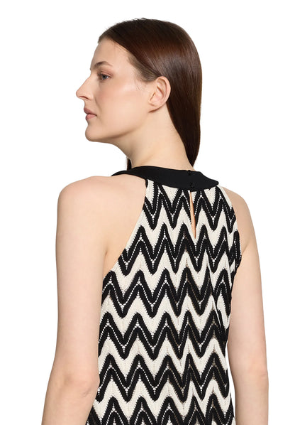 Betty Barclay Black/Cream Women Dress Long without Sleeve SKU: 1135-3376_9812 Image 07