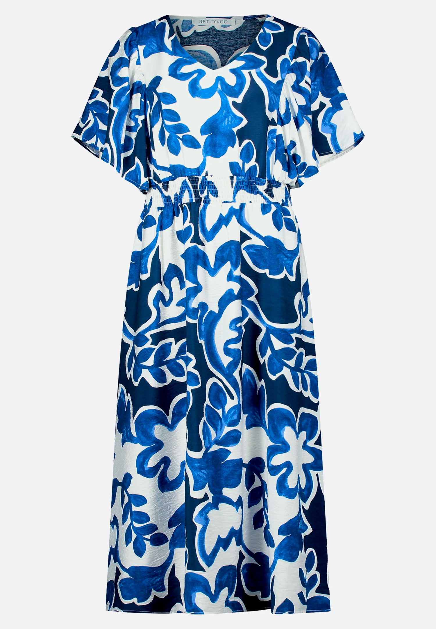 Betty Barclay Cream/Dark Blue Women Summer Dress with Floral Print SKU: 1137-3369_1883 Image 03