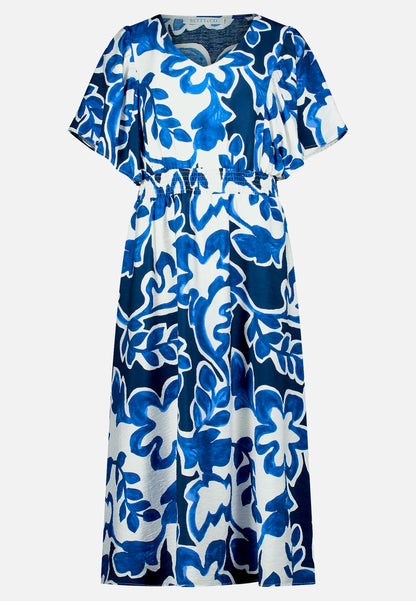 Betty Barclay Cream/Dark Blue Women Summer Dress with Floral Print SKU: 1137-3369_1883 Image 03
