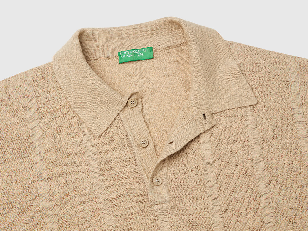 Benetton_Knit Polo in Linen Blend_115GK301G_393_06