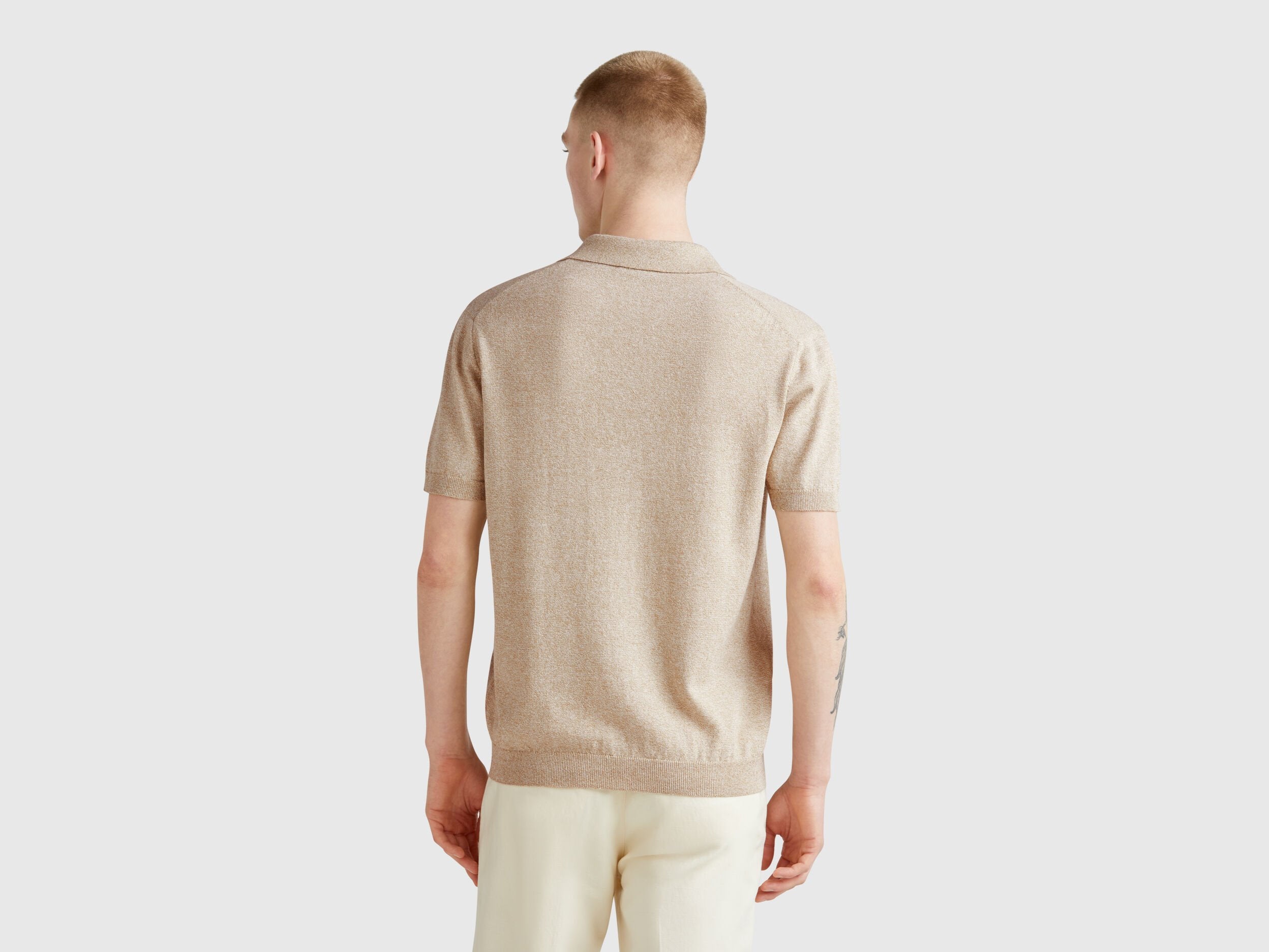 Benetton_Short Sleeve Polo in Cotton Blend_115RK301I_95M_02
