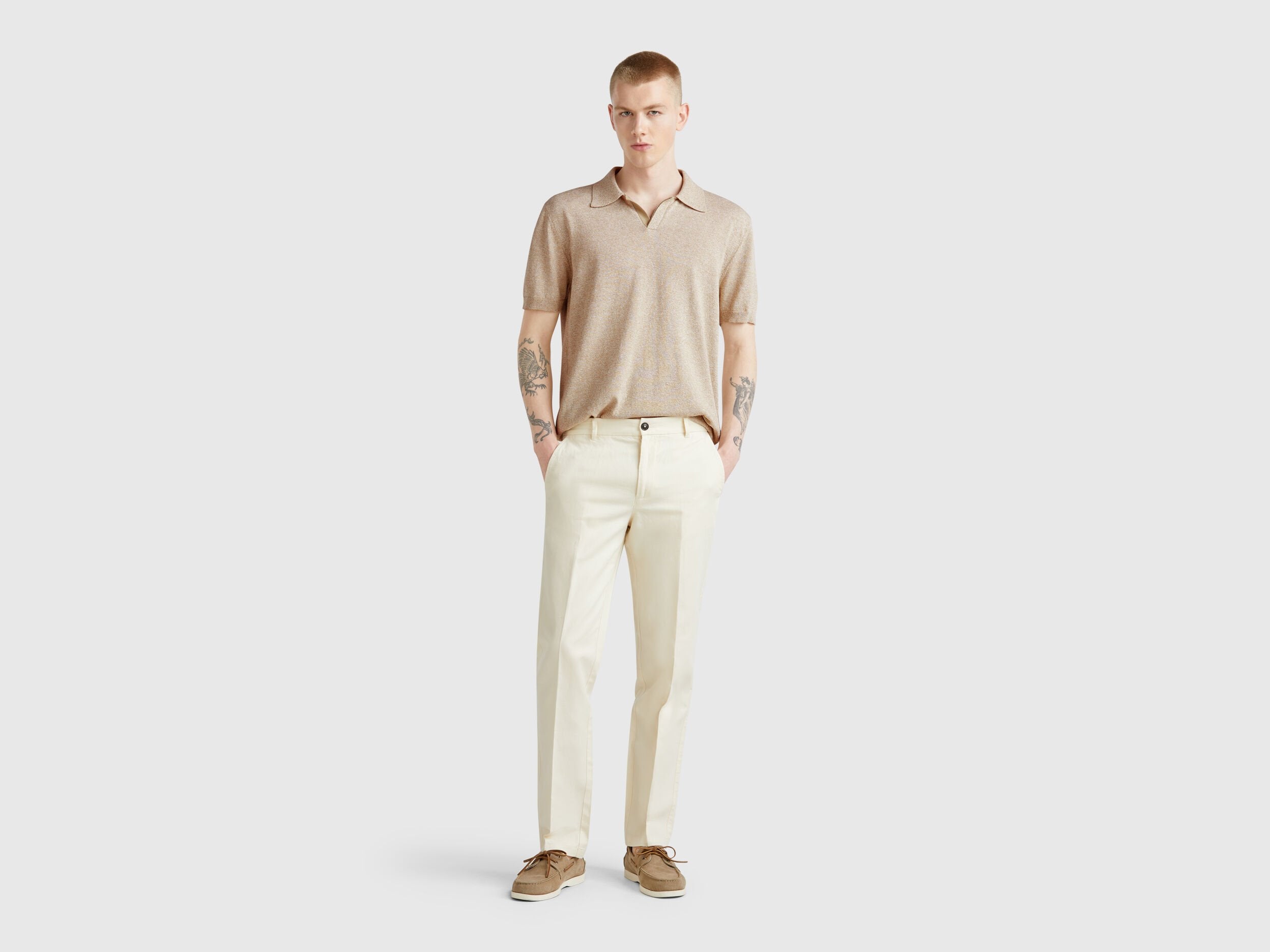 Benetton_Short Sleeve Polo in Cotton Blend_115RK301I_95M_03