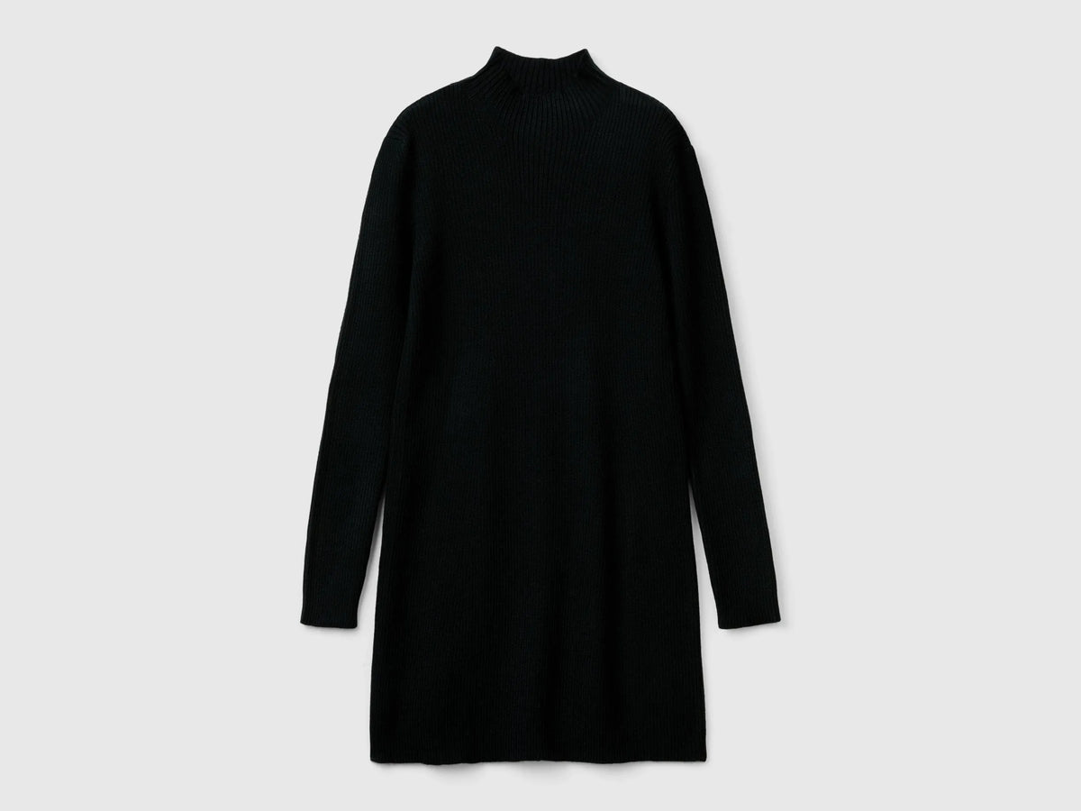 Benetton Black Girls Sweater Dress SKU: 1170CV006_700 Image 01