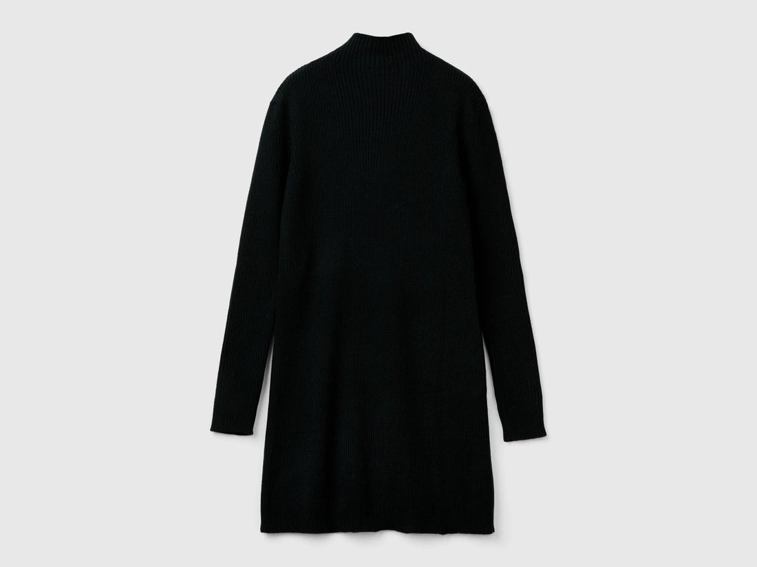 Benetton Black Girls Sweater Dress SKU: 1170CV006_700 Image 02