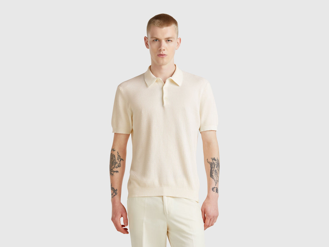 Benetton_Short Sleeve Knit Polo_1198U301H_0R2_01