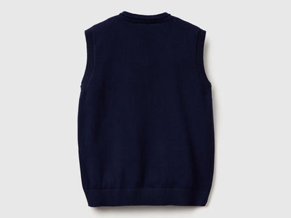 Benetton_Dark Blue_Knit Vest_120YC400O_252_02