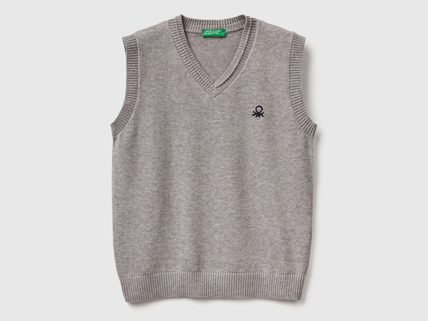 Benetton_Light Gray_Knit Vest_120YC400O_501_01