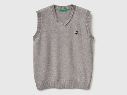 Benetton_Light Gray_Knit Vest_120YC400O_501_01