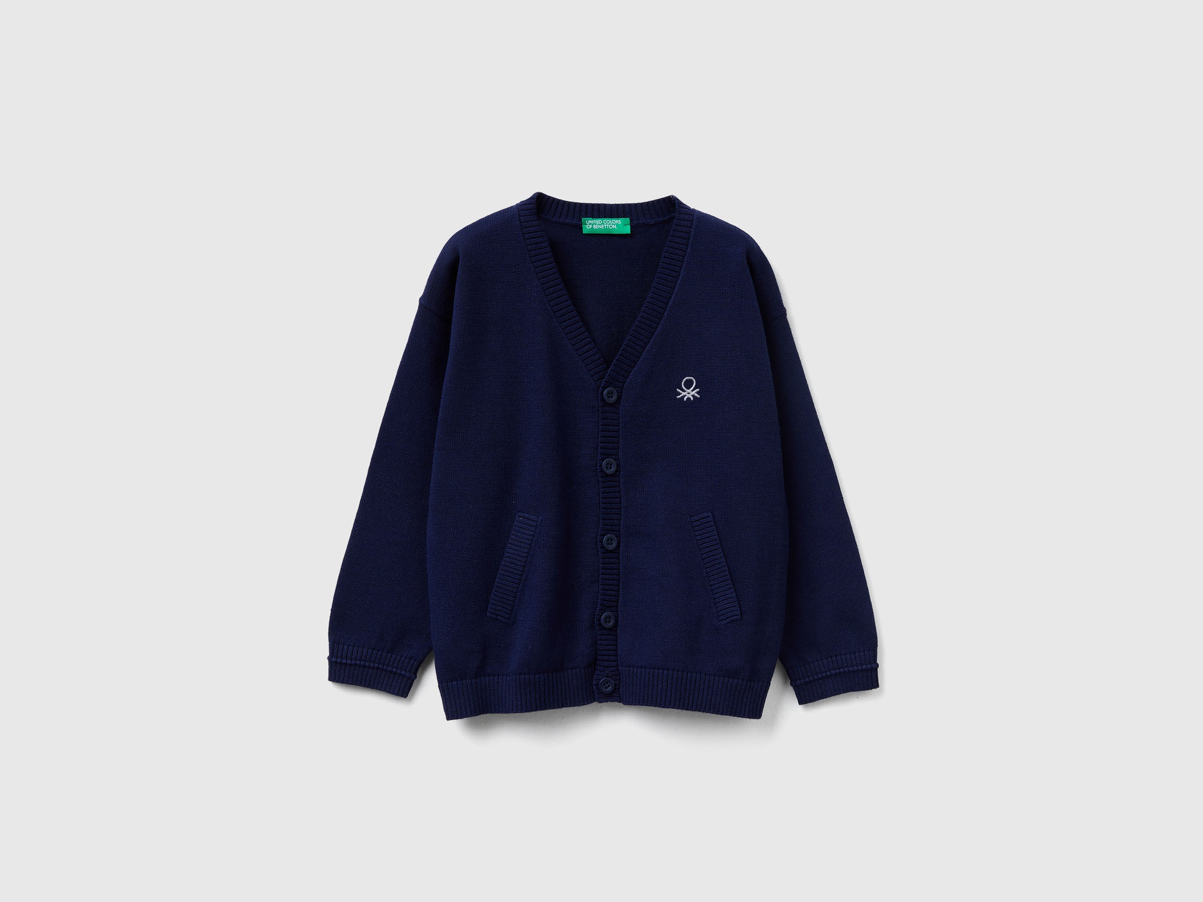 Benetton_Dark Blue_V-Neck Cardigan_120YG600G_252_01
