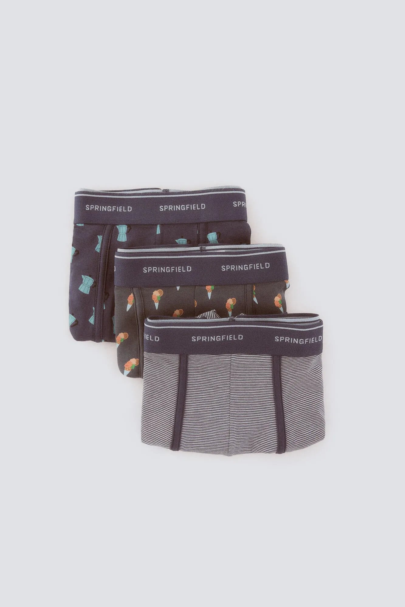 Springfield Blue Men 3-Pack Coffee with Ice Cream Boxers SKU: 1253353_17 Image 02