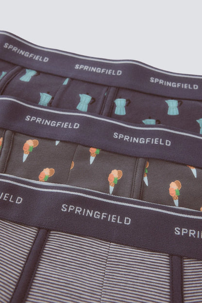 Springfield Blue Men 3-Pack Coffee with Ice Cream Boxers SKU: 1253353_17 Image 03