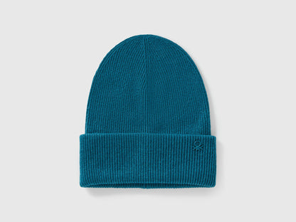 Benetton_Teal_Wool Blend Hat_126WCA00X_3C5_01