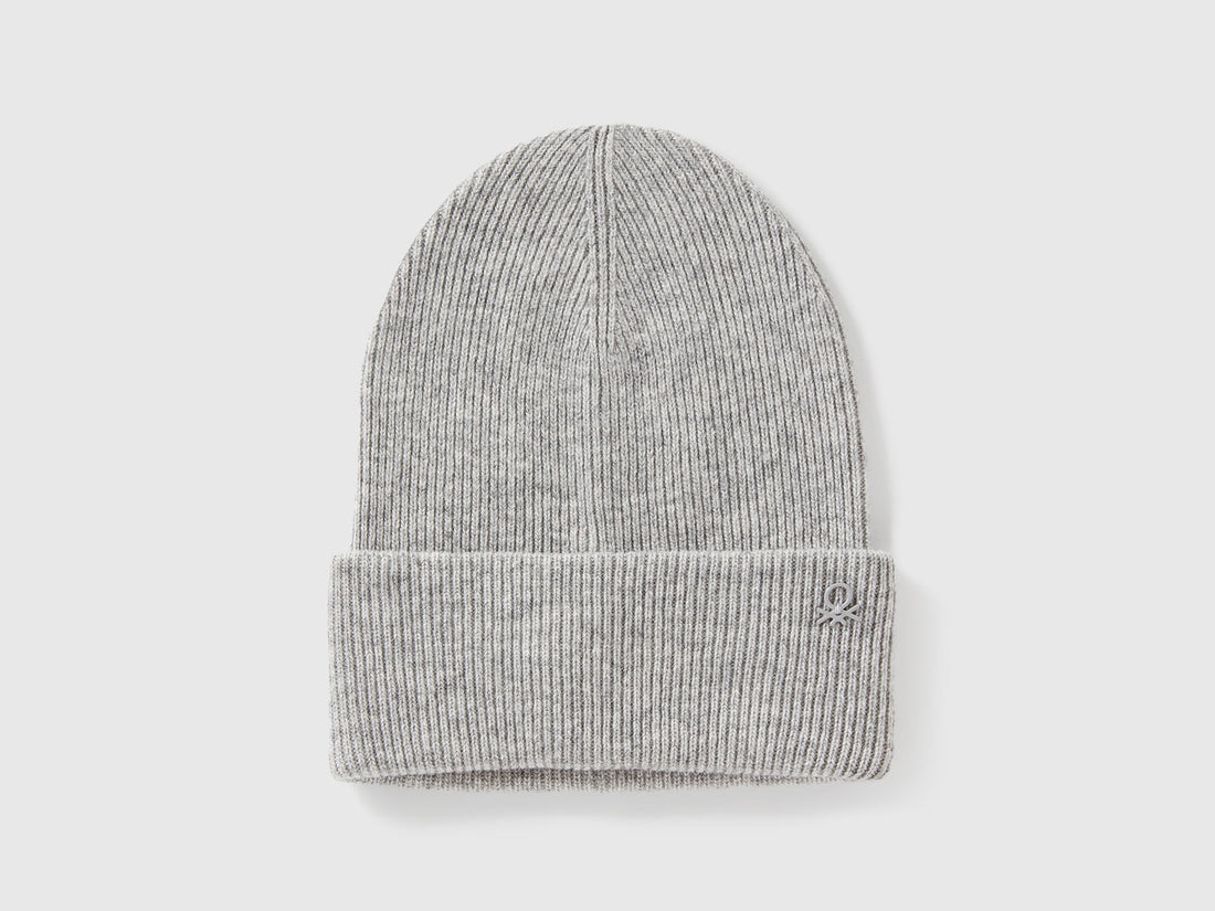 Benetton_Light Gray_Wool Blend Hat_126WCA00X_501_01