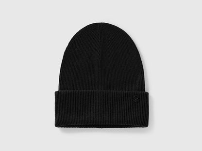 Benetton_Black_Wool Blend Hat_126WCA00X_700_01