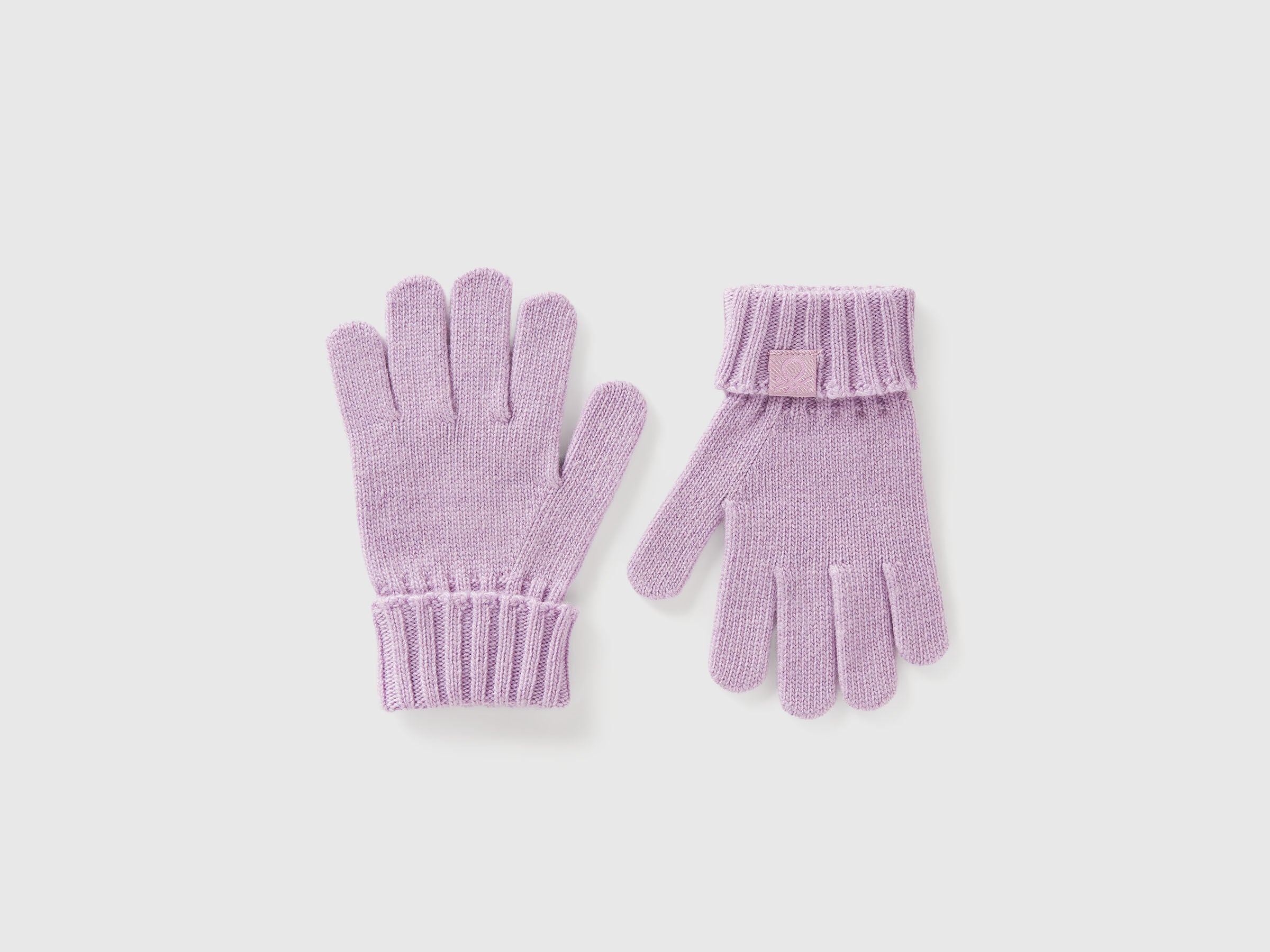 Benetton_Lavender_Gloves in Viscose and Wool Blend_126WGG009_0W1_01