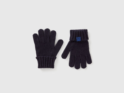 Benetton_Dark Blue_Gloves in Viscose and Wool Blend_126WGG009_66U_01