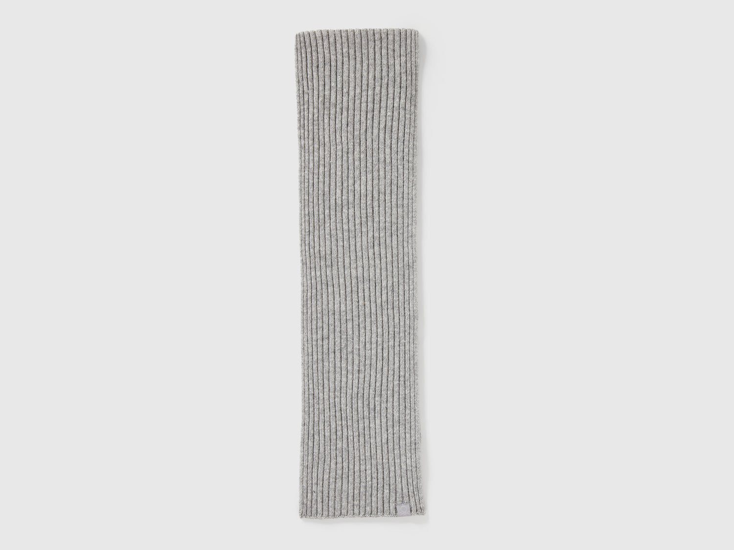 Benetton_Light Gray_Wool Blend Knit Scarf_126WGU005_501_02