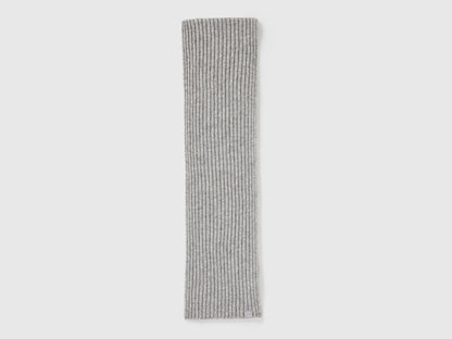 Benetton_Light Gray_Wool Blend Knit Scarf_126WGU005_501_02