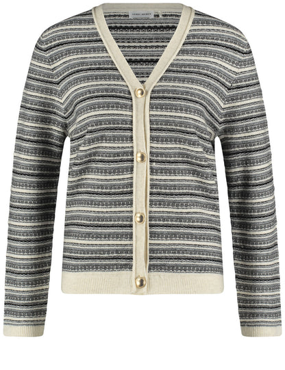 Gerry Weber_Offwhite-Black Stripe_Jacket Knit_130046-57026_9216_01