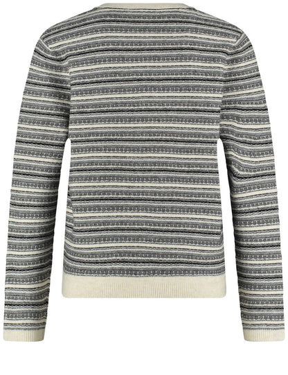 Gerry Weber_Offwhite-Black Stripe_Jacket Knit_130046-57026_9216_02