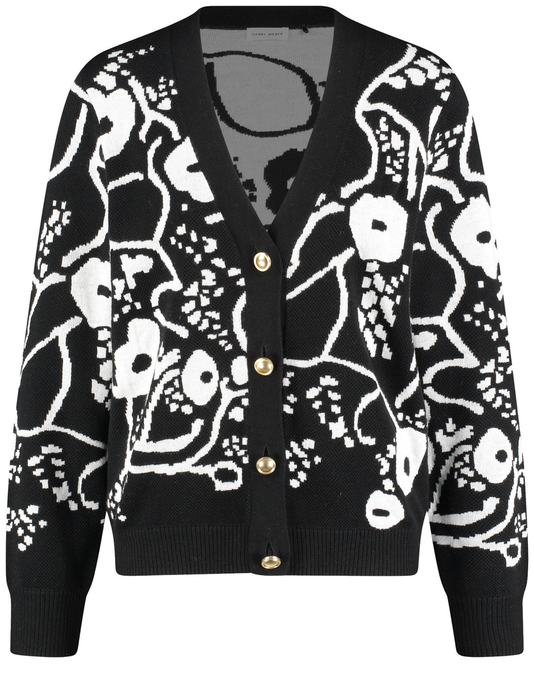 Gerry Weber_Black/Offwhite_Jacket Knit_130054-57036_1049_01