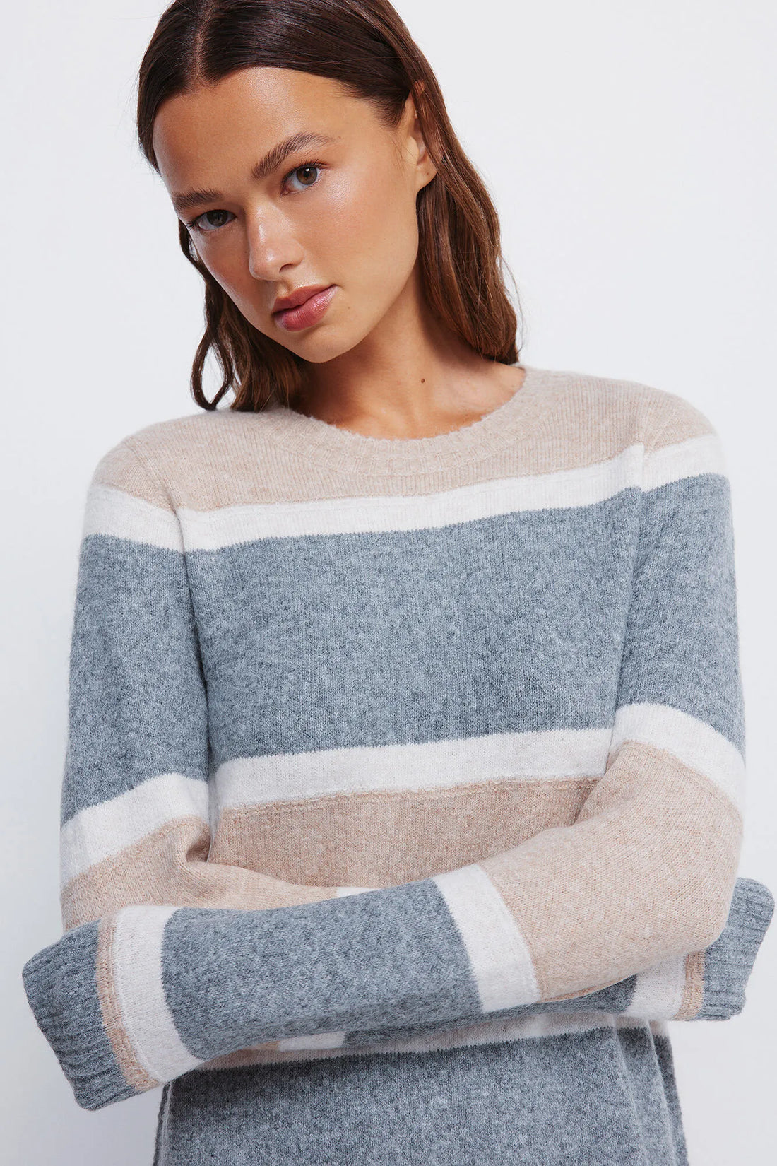 Springfield_nude_Short Color Block Jersey-Knit Dress_1332575_35_02