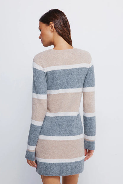 Springfield_nude_Short Color Block Jersey-Knit Dress_1332575_35_04