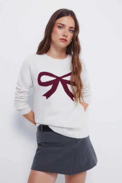 Springfield_Beige_Intarsia Bow Or Tie Jumper_1332576_50_01