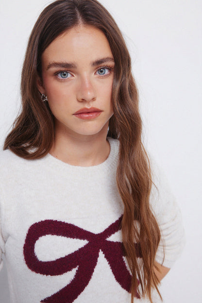 Springfield_Beige_Intarsia Bow Or Tie Jumper_1332576_50_03