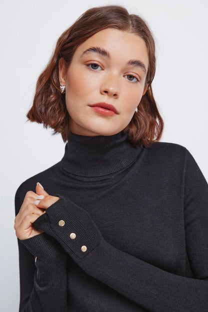 Springfield_black_High Neck Jumper with Buttons and Cuffs_1332580_01_02