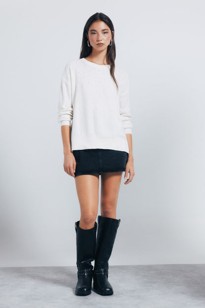 Springfield_Light_Brown_Gradient Crystal Studded Sweater_1332582_32_03