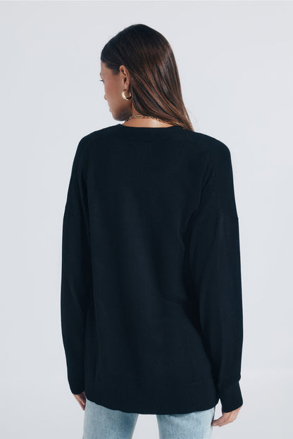 Springfield_Black_Lightweight Open Cardigan_1342582_01_05