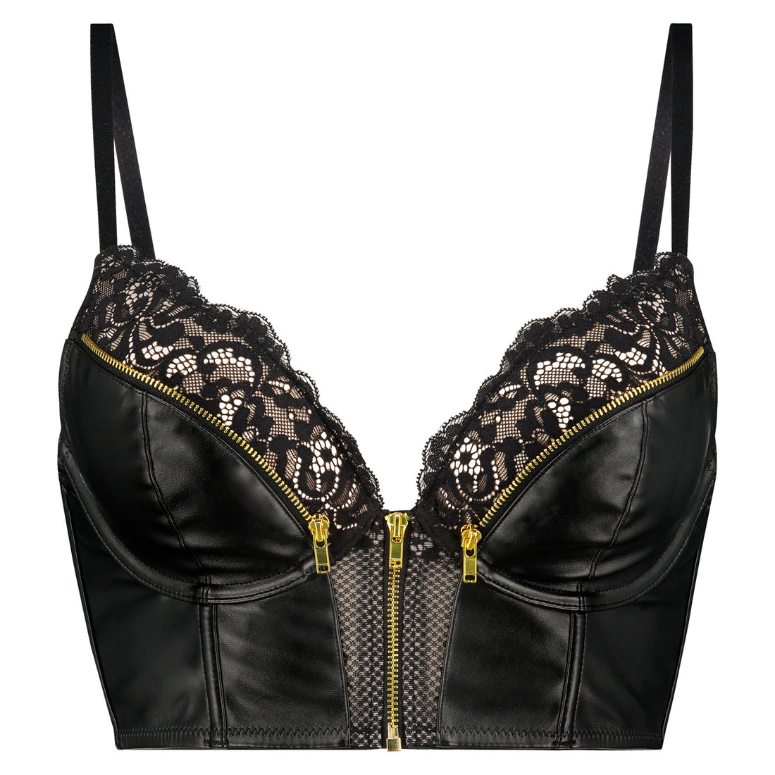 Talia Bustier Bra With Zipper In Different Cup Sizes_134475_Black_01