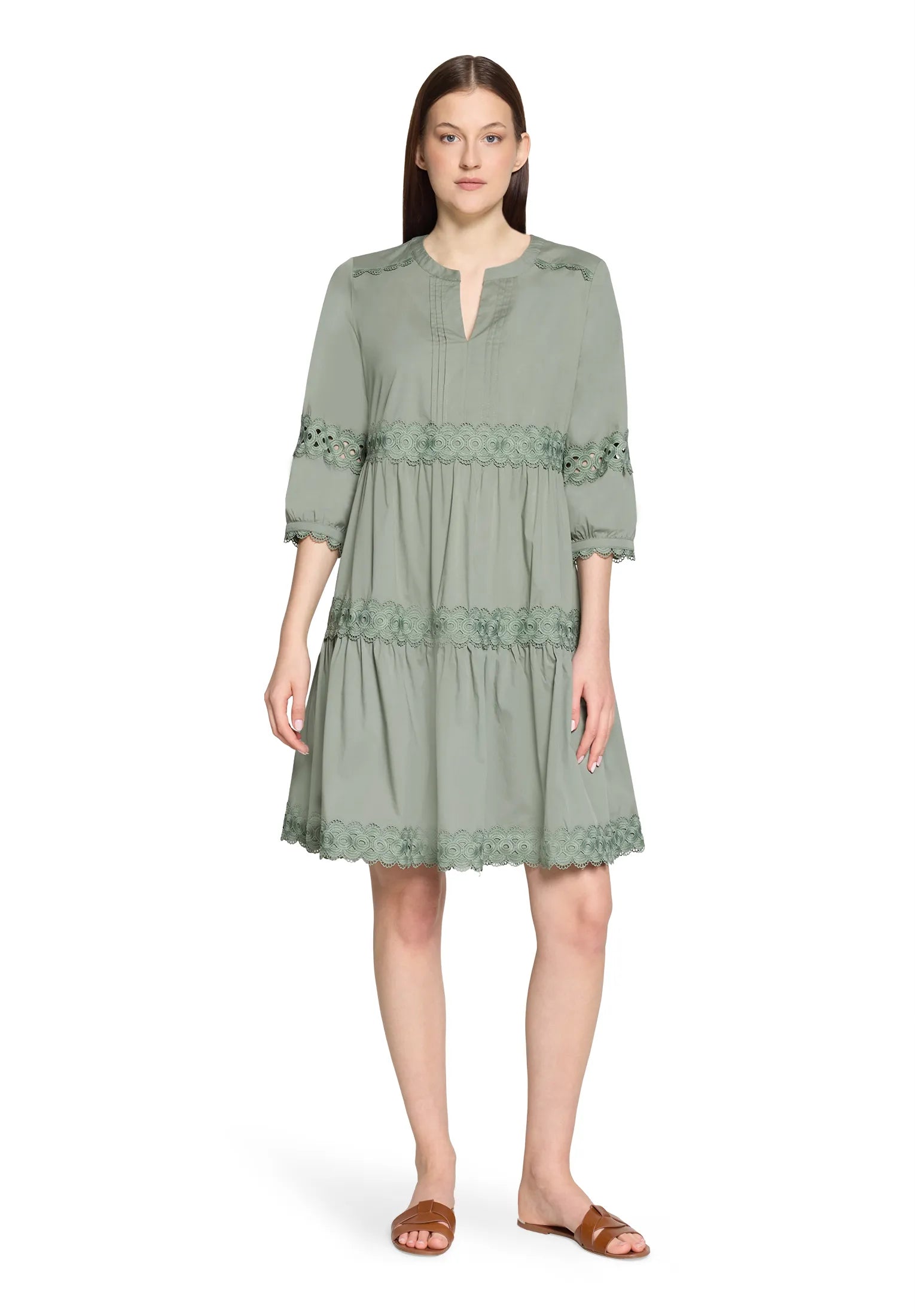 Betty Barclay Lily Pad Women Dress Short 3/4 Sleeve SKU: 1350-3196_5554 Image 01