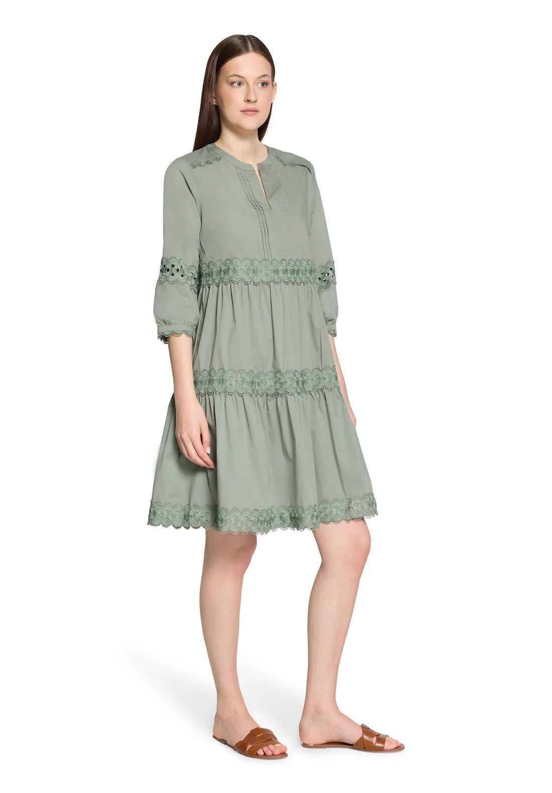 Betty Barclay Lily Pad Women Dress Short 3/4 Sleeve SKU: 1350-3196_5554 Image 02