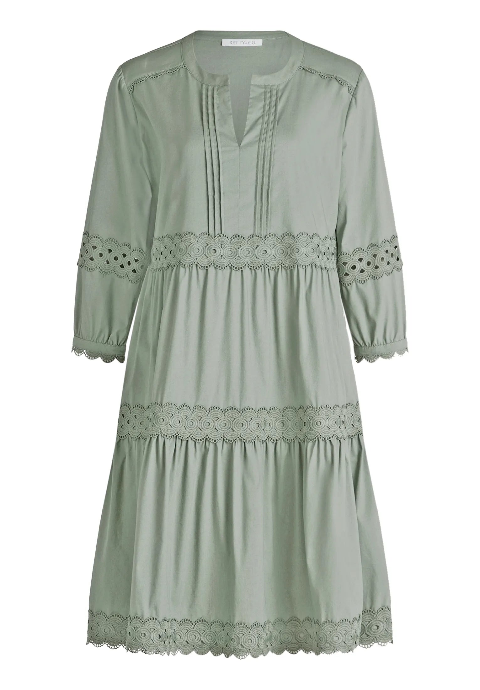 Betty Barclay Lily Pad Women Dress Short 3/4 Sleeve SKU: 1350-3196_5554 Image 04