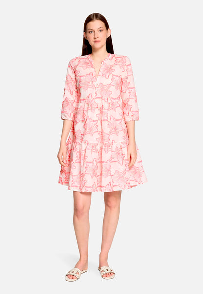 Betty Barclay Rose/Pink Women Tiered Dress with Embroidery SKU: 1352-3245_4845 Image 01