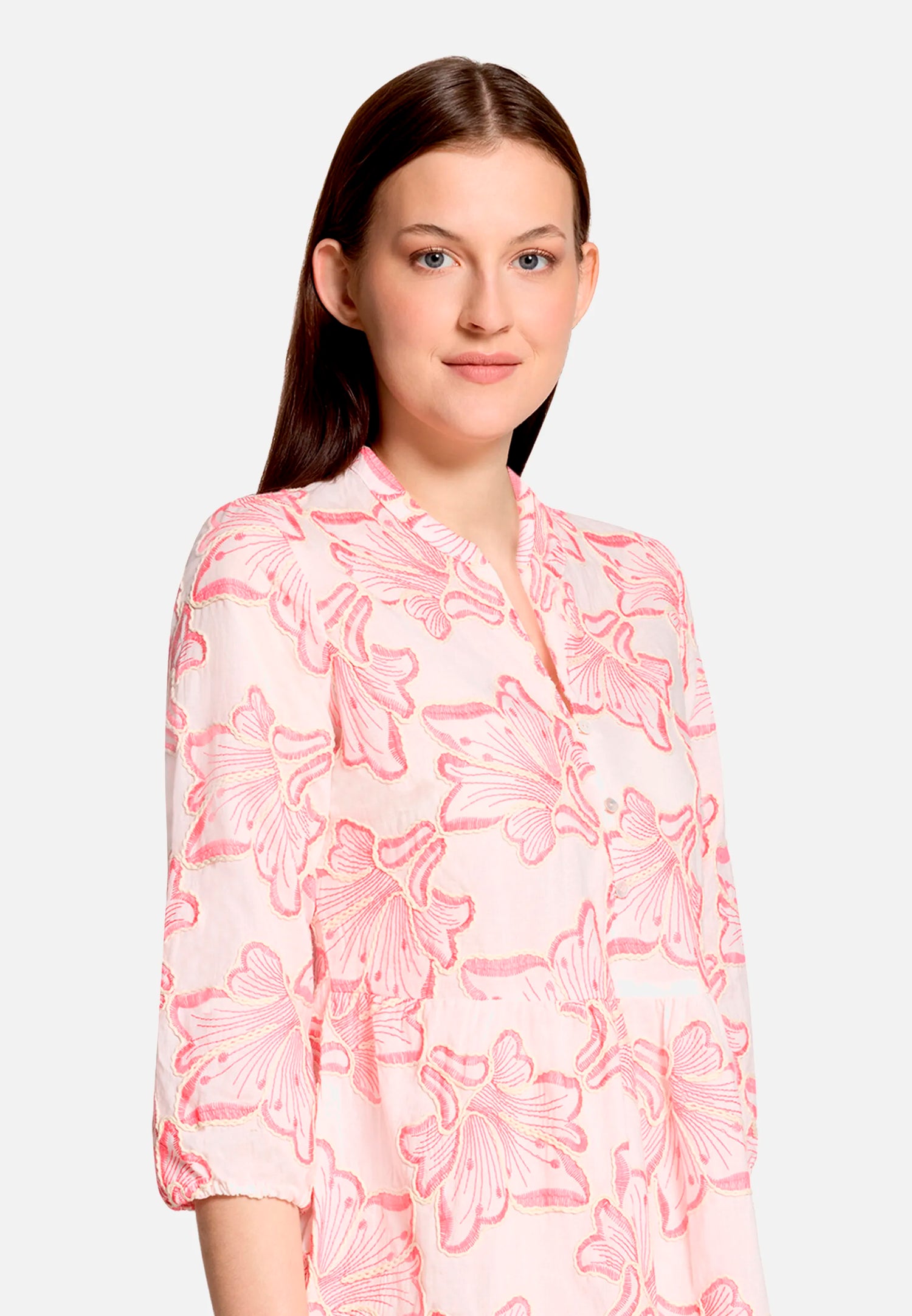 Betty Barclay Rose/Pink Women Tiered Dress with Embroidery SKU: 1352-3245_4845 Image 07