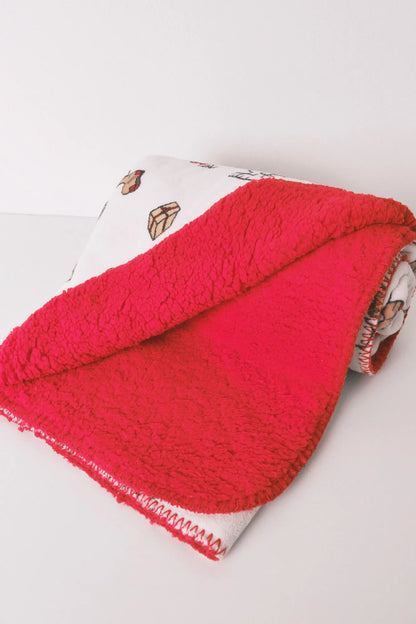 Women Secret_White Print_Super Soft Snoopy Velour Blanket_1372595_97_02