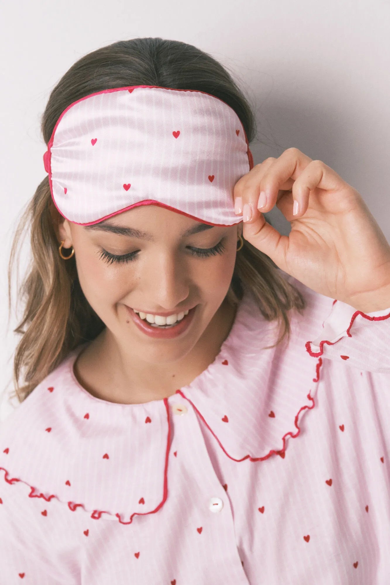 Women Secret Multicoloured Women Striped and Hearts Sleeping Mask SKU: 1373572_98 Image 03