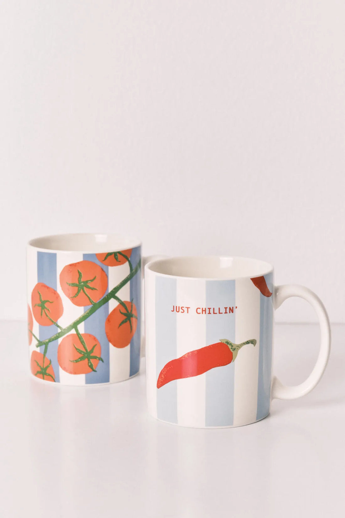 Women Secret Ivory Women Striped, Chilli and Tomato Print 2-Pack Cups SKU: 1373580_96 Image 01