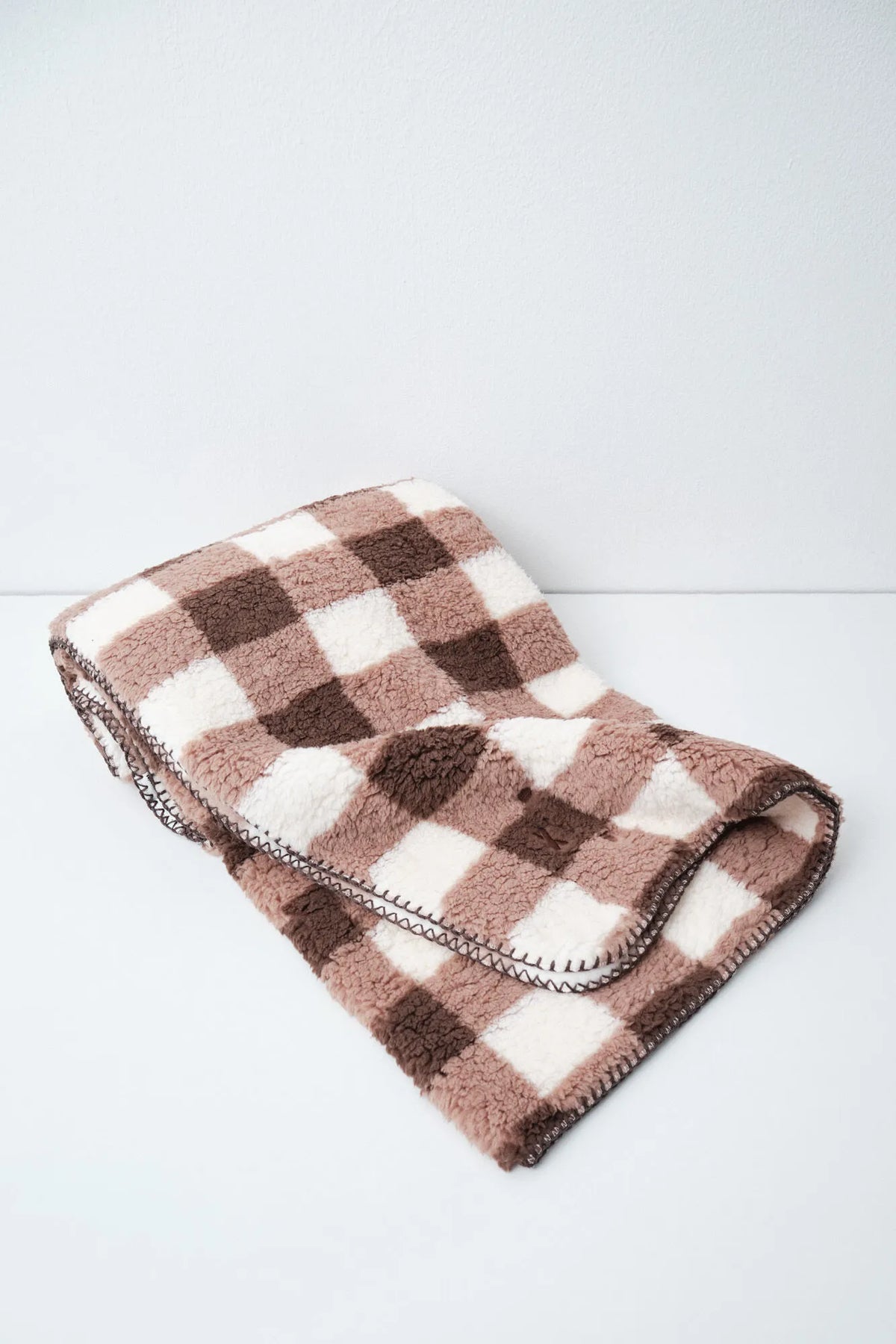 Women Secret Light Brown Women Miffy Plaid Fleece Blanket SKU: 1374476_32 Image 02